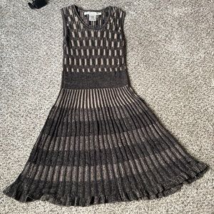 Sleeveless Black and Tan dress